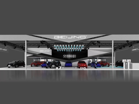  车展展览展示3d模型 