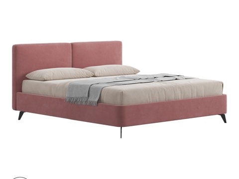  OM床多伦多现代款带腿3d模型 