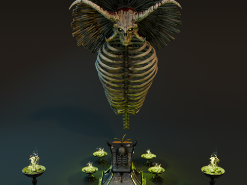 祭坛 欧式祭坛 复古祭坛 中世纪祭坛su模型