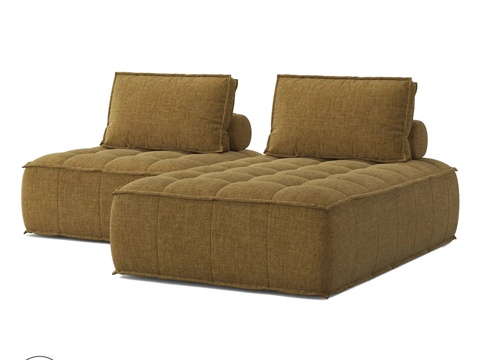  OM AMSTER带脚凳沙发3d模型 