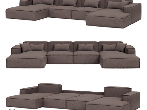  OM沙发LOFT U型款3d模型 