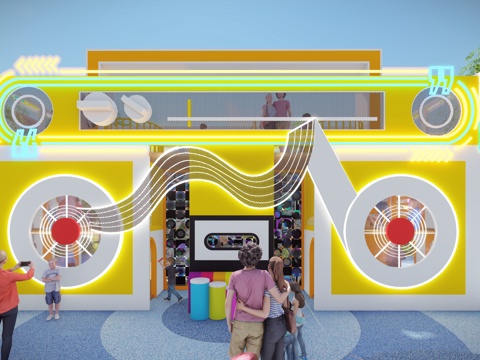  炫彩收音机3d模型 