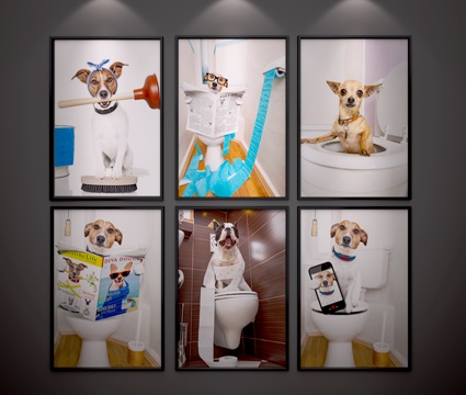  现代卡通挂画3d模型 