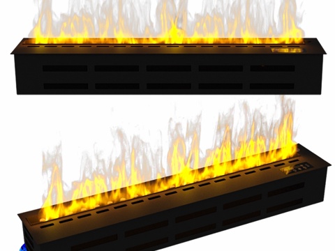  蒸汽生物壁炉(带木柴效果的电壁炉)3d模型 