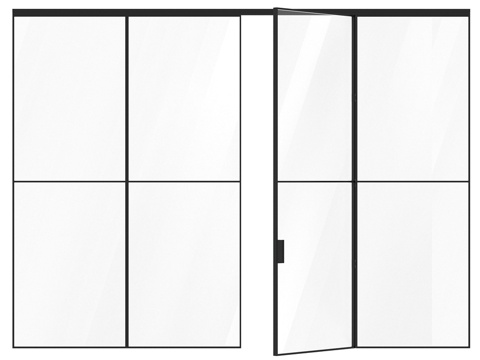  OM室内隔断隐形之门 带旋转门款3d模型 