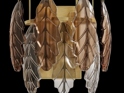  OM壁灯水晶奢华TREVI AP2黄铜铬3d模型 