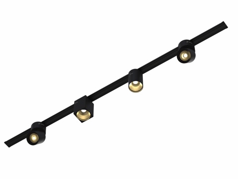  超薄轨道灯 ZeepDeep 平面灯，圆形旋转款3d模型 