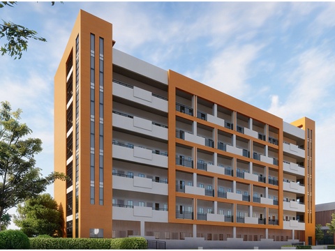 现代学校建筑 学校宿舍建筑 公寓建筑su模型