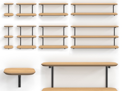  (OM) MANO FACTORY波尔卡悬挂式搁板3d模型 