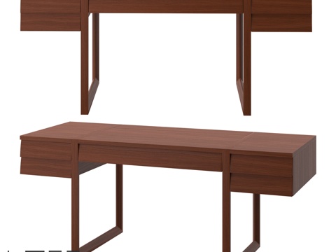  LoftDesigne 61231款书桌3d模型 