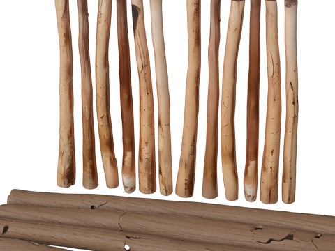  现代木头 木材3d模型 