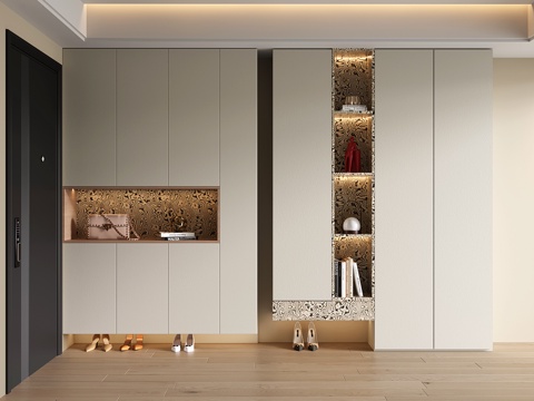  现代玄关鞋柜 入户鞋柜3d模型 