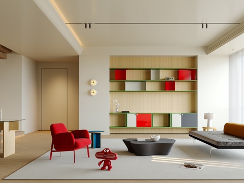  现代客餐厅3d模型 