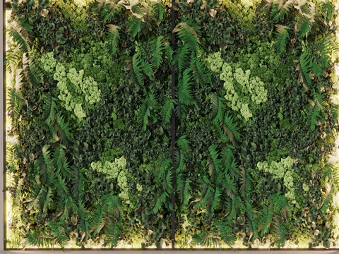  绿植墙 植物形象墙3d模型 