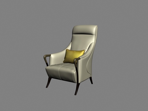  现在户外休闲椅3d模型 