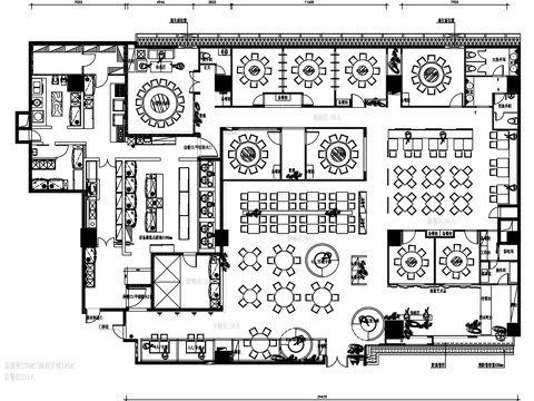 特色饭店餐厅CAD平面图cad施工图