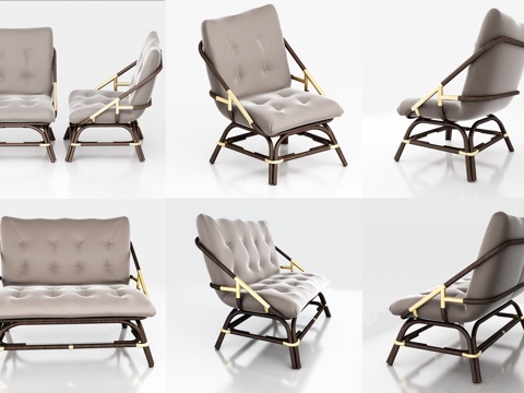  现代休闲单人椅3d模型 