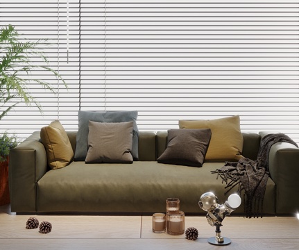  现代中古沙发 双人沙发 抱枕 懒人沙发3d模型 