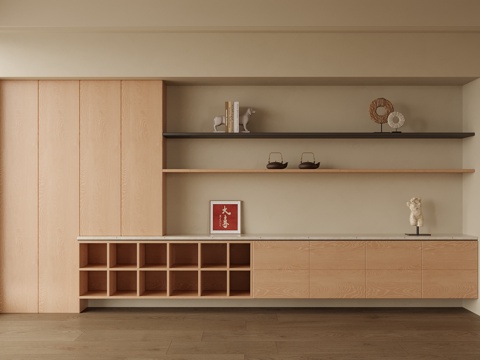  现代书柜3d模型 