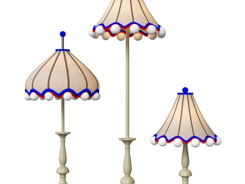  现代台灯 落地灯3d模型 