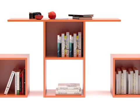  现代简约书桌 椅子 摆件组合3d模型 