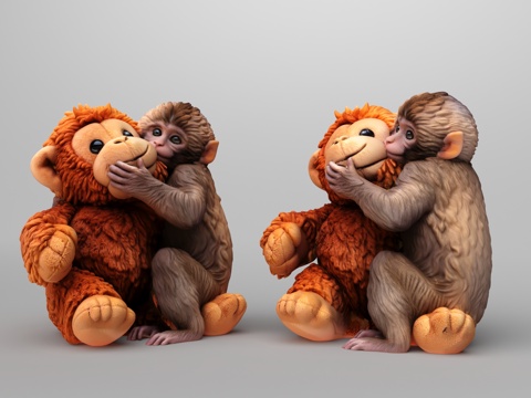  小猴子3d模型 