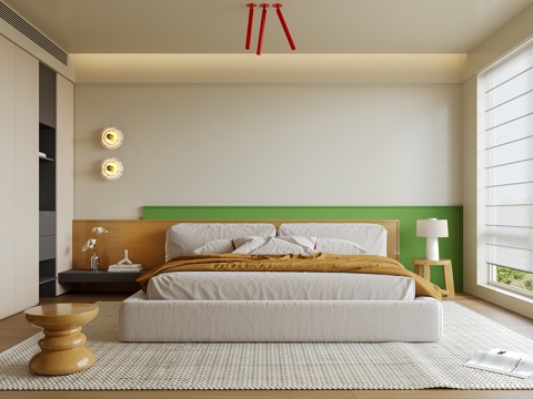 现代卧室su模型