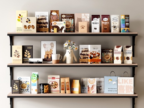 现代食物 厨房用品 饼干 牛奶su模型