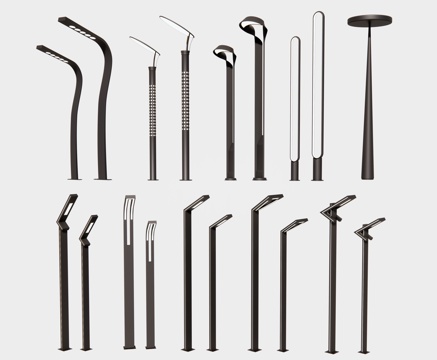  现代路灯 景观灯 户外灯 庭院灯 高杆灯 照明灯 特色灯具3d模型 