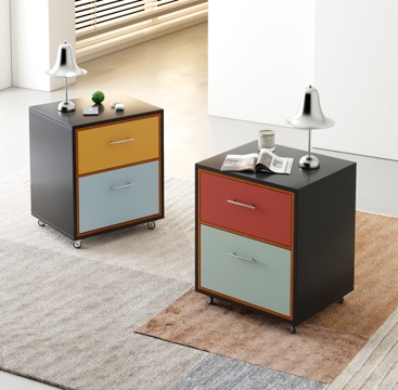  包豪斯移动床头柜 现代移动边几 多巴胺床头柜3d模型 