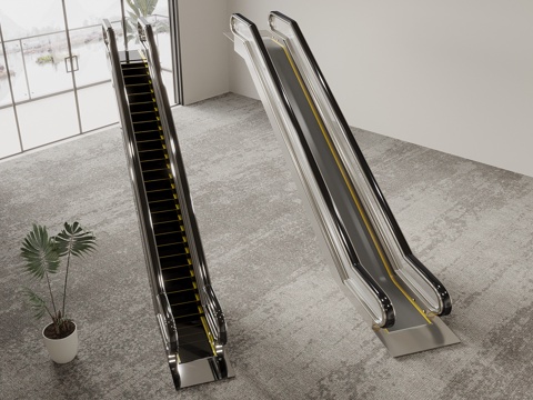  扶手电梯 自动扶梯 电梯3d模型 