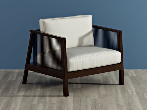  新中式休闲椅 沙发椅 椅子3d模型 