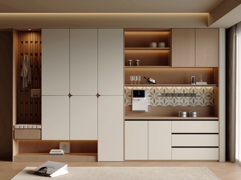  现代鞋柜3d模型 