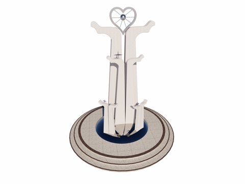 现代景观雕塑 烈士陵园雕塑 爱心 手掌雕塑 景观构筑物小品su模型