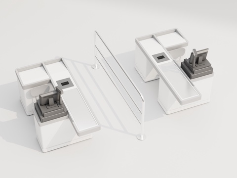  超市收银台3d模型 