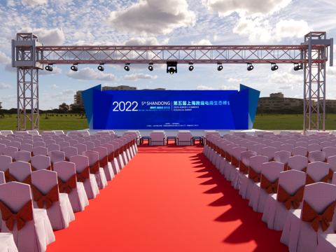 户外舞台搭建su模型