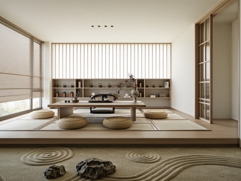 茶室 茶几 茶台 茶柜su模型