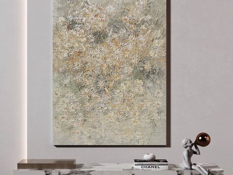  现代简约抽象挂画3d模型 