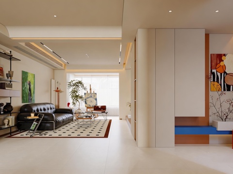 中古包豪斯客餐厅3d模型