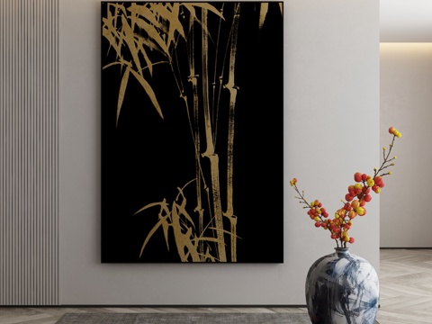  现代简约抽象挂画3d模型 