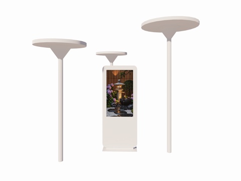 现代元素小品 景观小品 路牌标识 电子显示屏 电子导航屏su模型