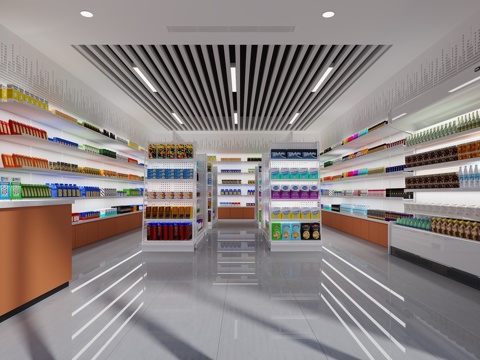  超市3d模型 