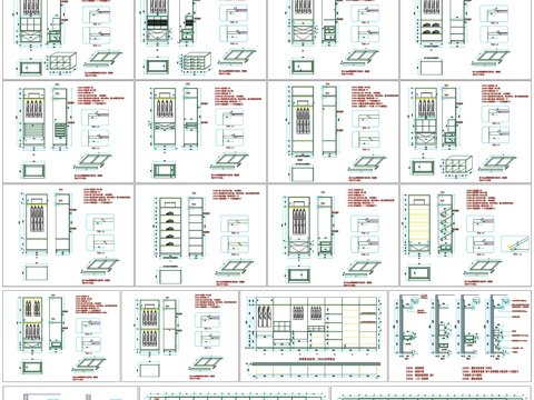  全屋定制衣帽柜装饰柜酒柜垭口房门皮革门移门详图节点CAD素材cad施工图 