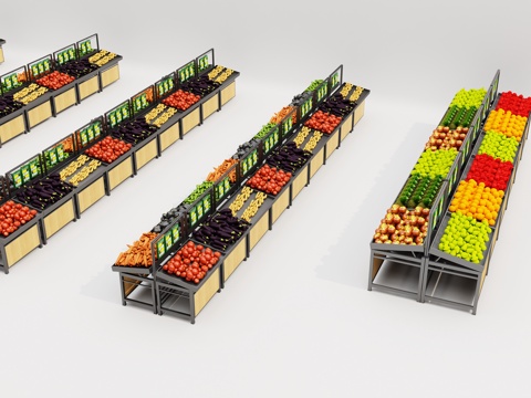  水果展架3d模型 