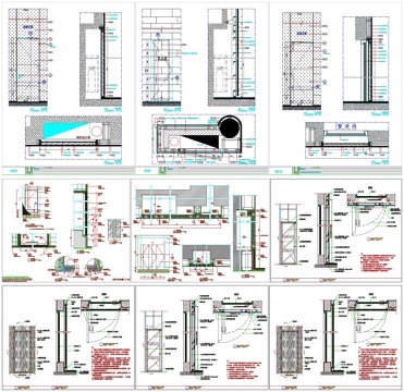 消防栓消火栓工艺详图节点消防标志CAD素材图库cad施工图