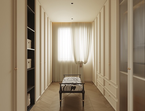  法式衣帽间3d模型 