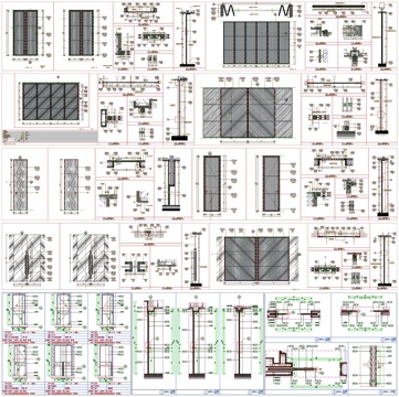 门表推拉门平开门剖面做法工艺详图节点CAD素材图库cad施工图