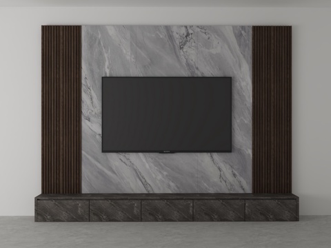  电视背景3d模型 