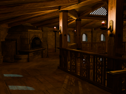 中世纪酒馆 复古建筑 木结构房屋 西方建筑 木屋su模型