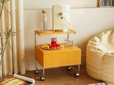  床头柜 边柜 储物柜 边几 摆件3d模型 